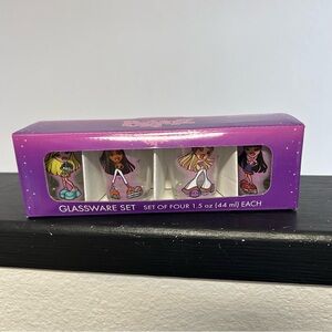 Bratz girls glassware set of. 4 shotglasses NEW in box‎